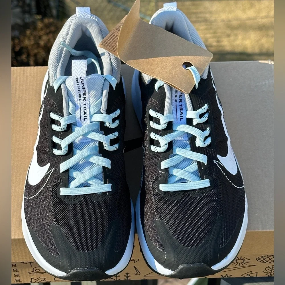 Nike Black Juniper Trail Casual Sneaker Womens 7 ; fits Youth 5.5 NEW